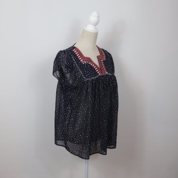 Stella & Dot Charlotte Top, Navy Blue XL - Picture 5 of 7